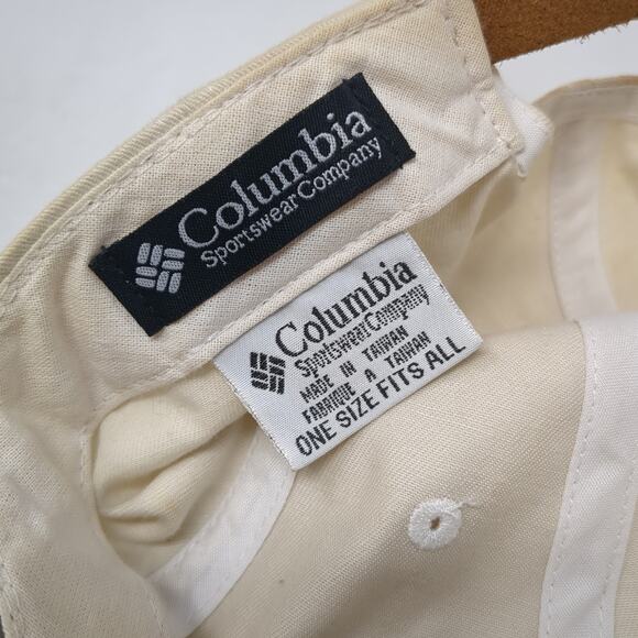 Columbia Sportswear Slideback Baseball Cap Beige One Size Adjustable Embroidered - Picture 9 of 9